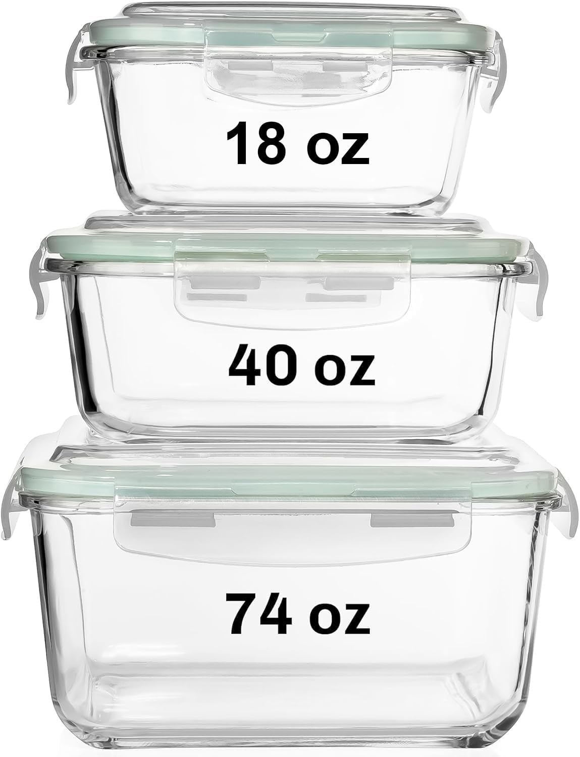6 PC Square Glass Food Storage - Food Storage Glass Containers recensie en prijs