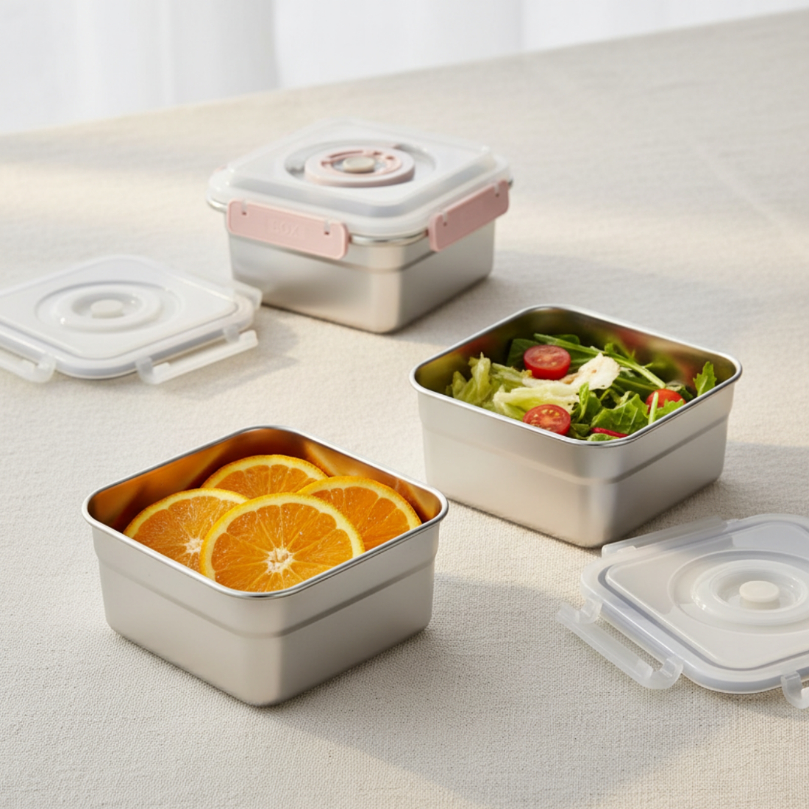 3 Pieces Stainless Steel Food  - Food Storage Box Stainless Steel recensie en prijs