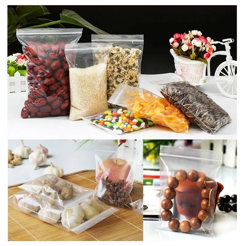 100/Pcs Pack Resealable Plasti - Food Storage Reusable Bags recensie en prijs
