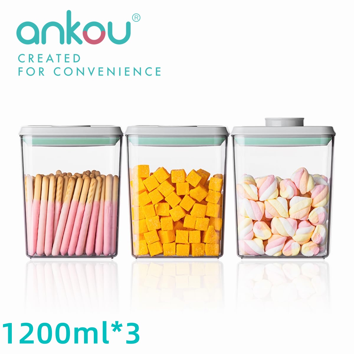 Ankou 3Pcs 1.2L Pop Airtight F - Food Storage Design recensie en prijs