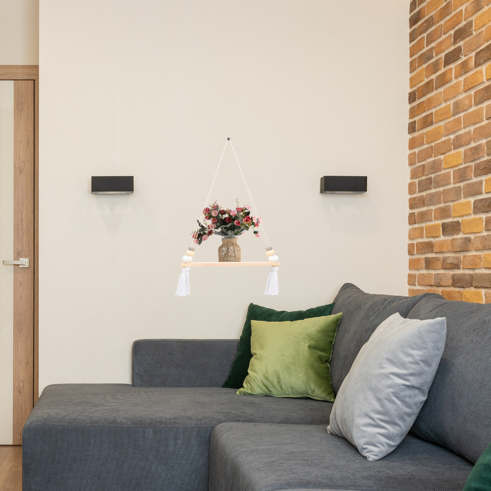 Tassel Hanging Shelf Wooden Bo - Food Storage Design recensie en prijs