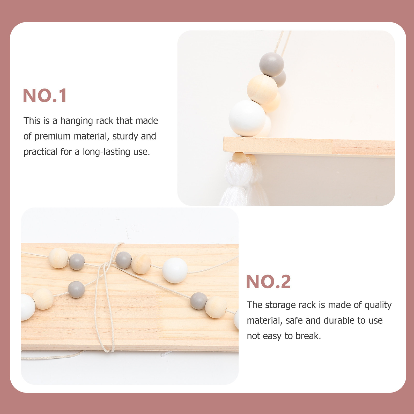 Tassel Hanging Shelf Wooden Bo - Food Storage Design recensie en prijs