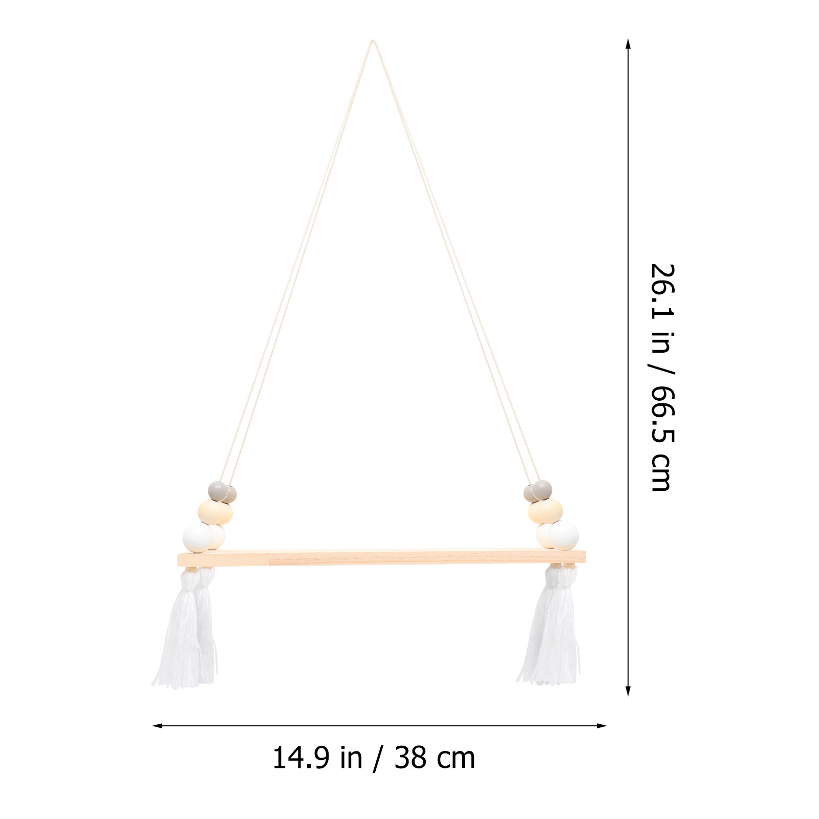 Tassel Hanging Shelf Wooden Bo - Food Storage Design recensie en prijs