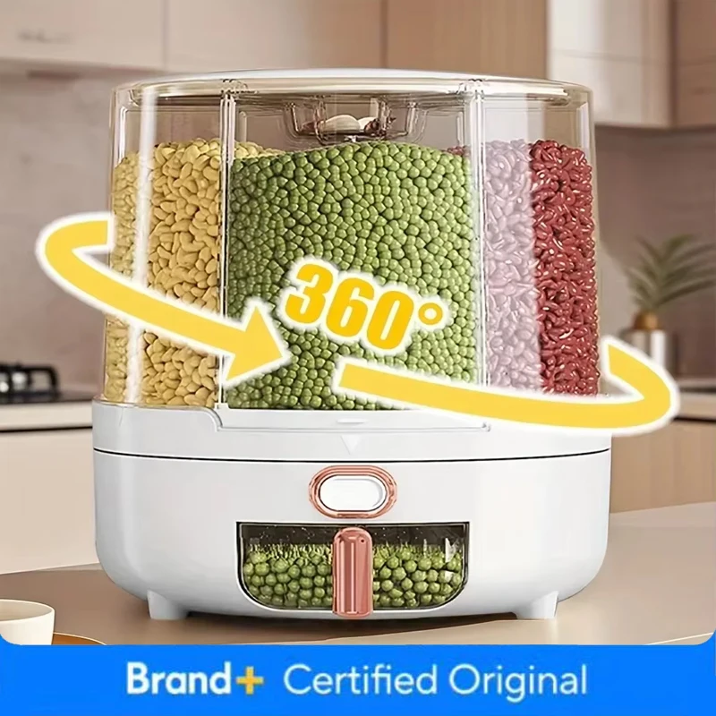 6-Compartment 360° Rotating Ai - Food Storage Pantry recensie en prijs