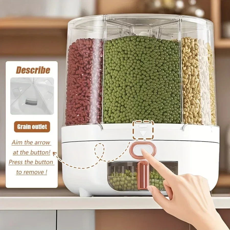 6-Compartment 360° Rotating Ai - Food Storage Pantry recensie en prijs