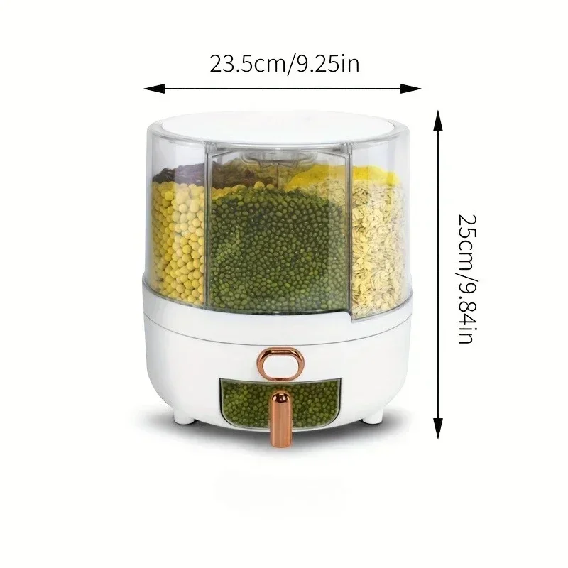 6-Compartment 360° Rotating Ai - Food Storage Pantry recensie en prijs