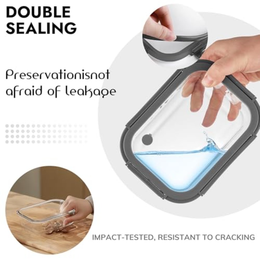 10-Pack Glass Food Storage Con - Food Storage Glass Containers recensie en prijs