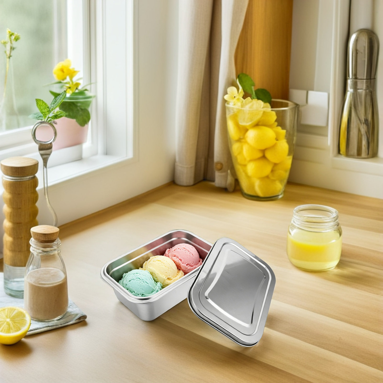 1.8L Ice Cream Box Stainless S - Food Storage Box Stainless Steel recensie en prijs