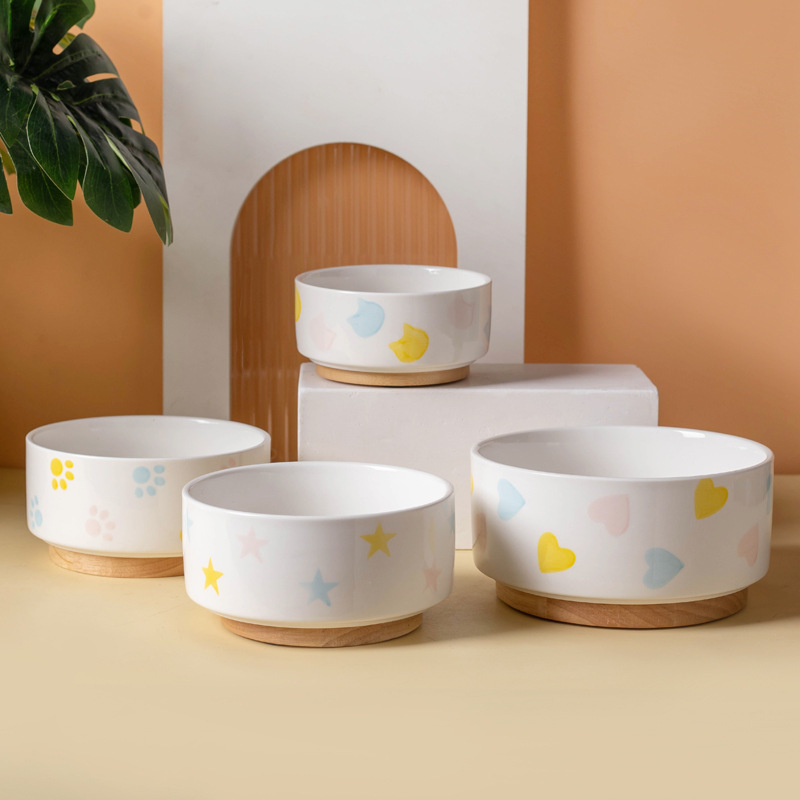 Ceramics Dog Bowl with Wood Ma - Food Storage Safety recensie en prijs