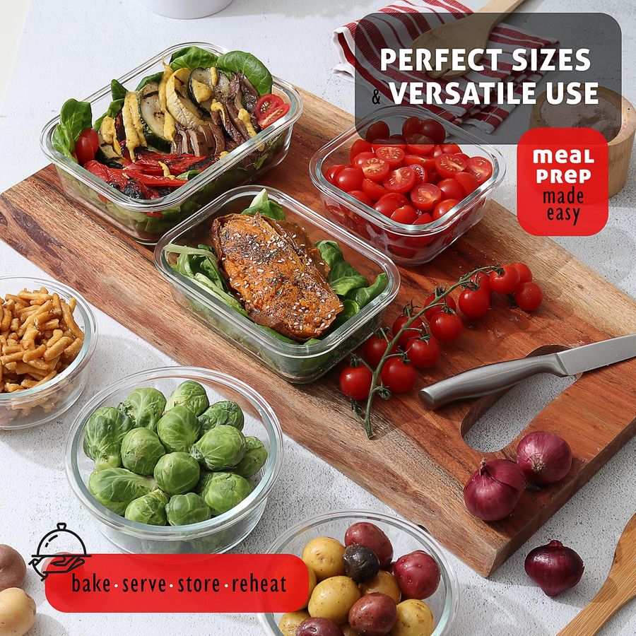 48pc Glass Storage Containers  - Food Storage Pantry recensie en prijs