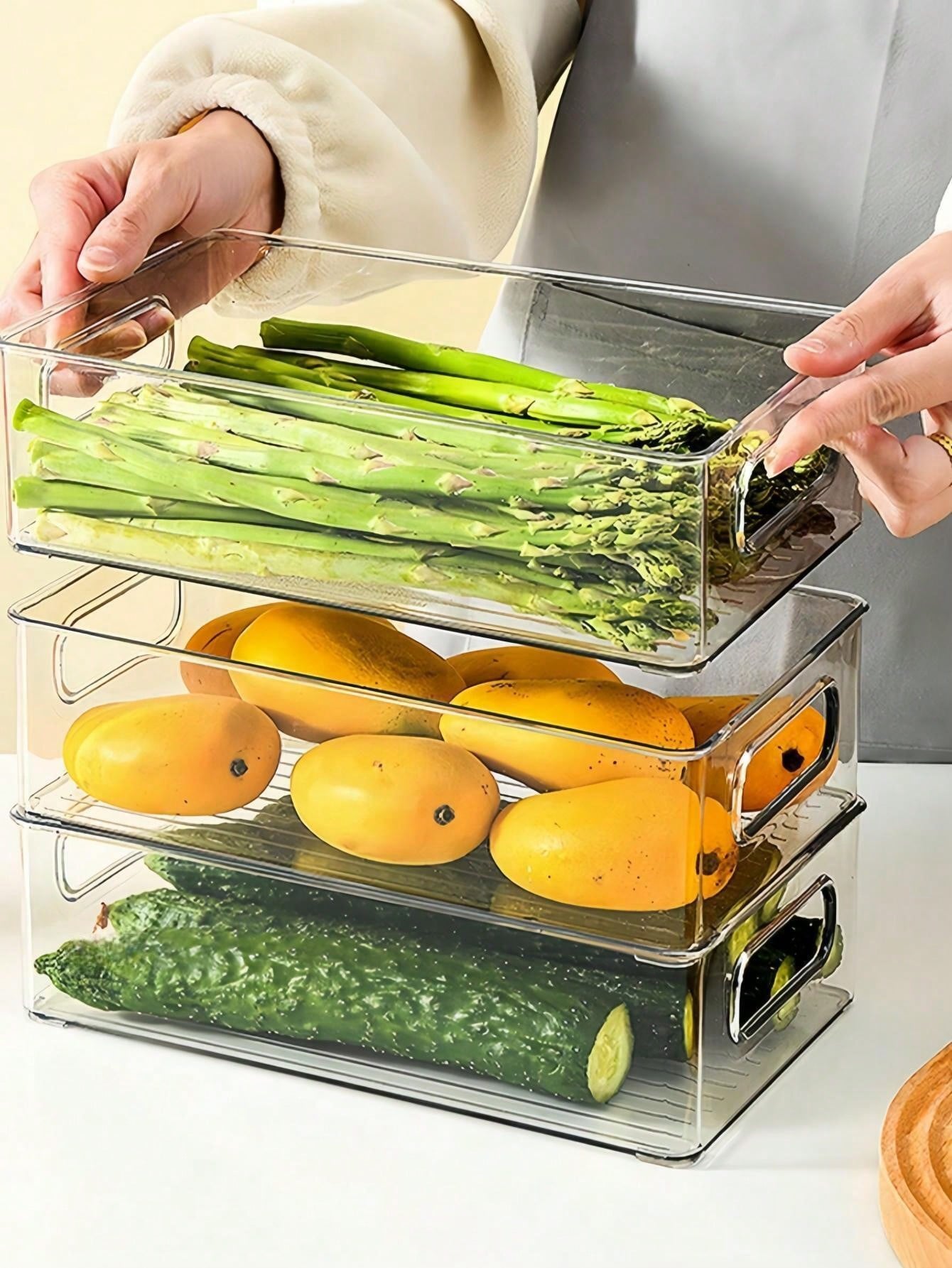 3pcs Clear Organizer Set-Stack - Food Storage Table recensie en prijs