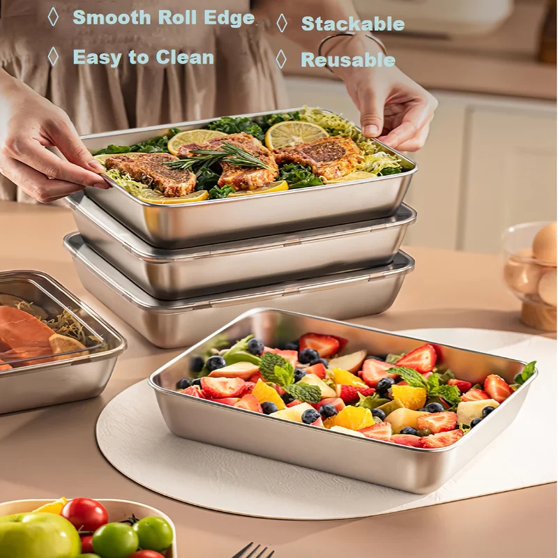 3pcs Stainless Steel Food Cont - Food Storage Box Stainless Steel recensie en prijs