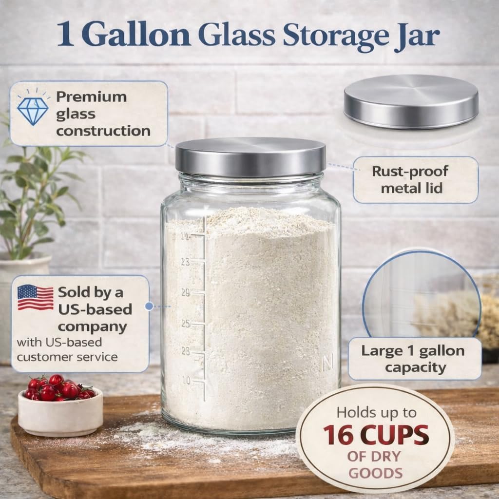 Extra Large    Jar - 1 Gallon  - Food Storage Glass Containers recensie en prijs