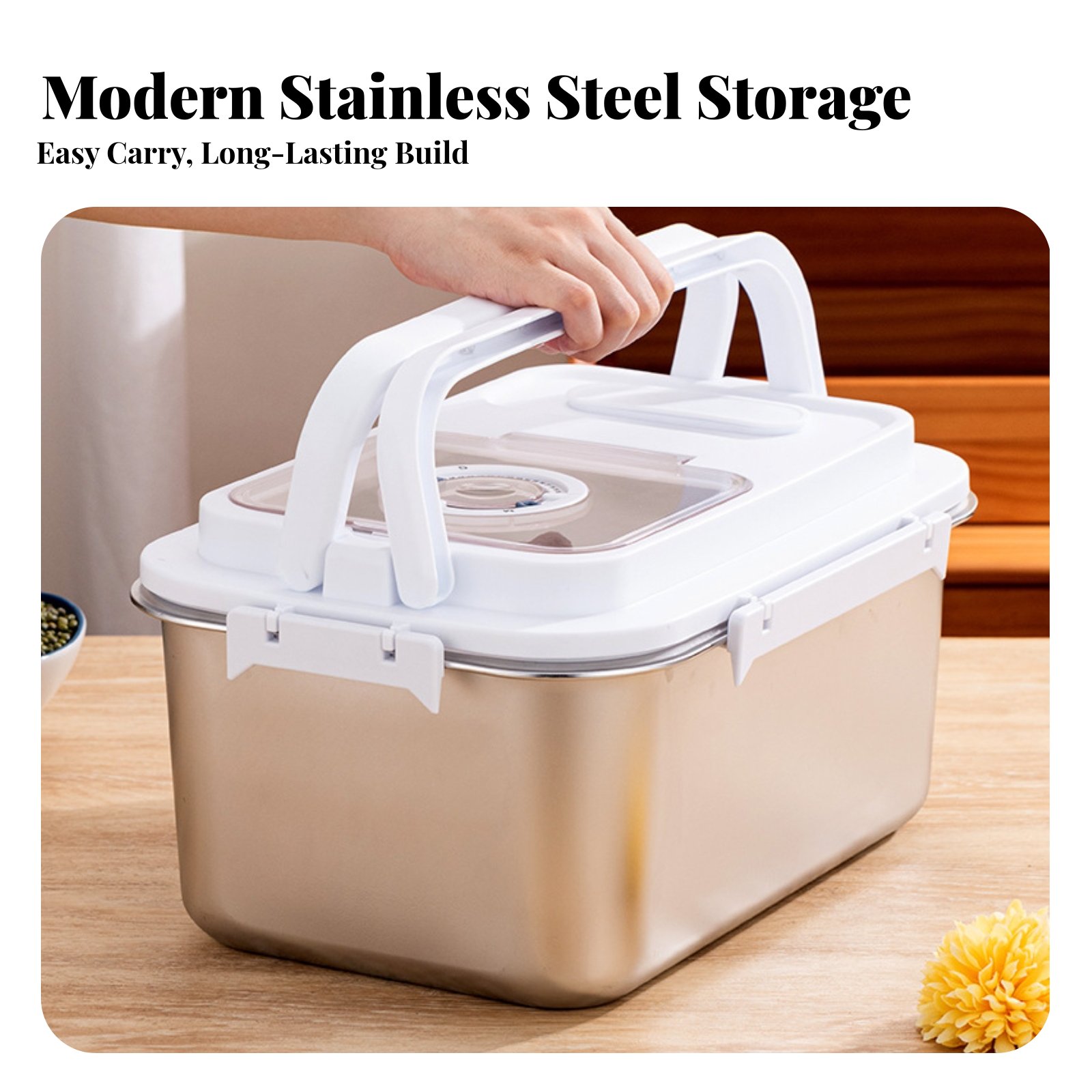Stainless Steel Rice Bin Moist - Food Storage Box Stainless Steel recensie en prijs