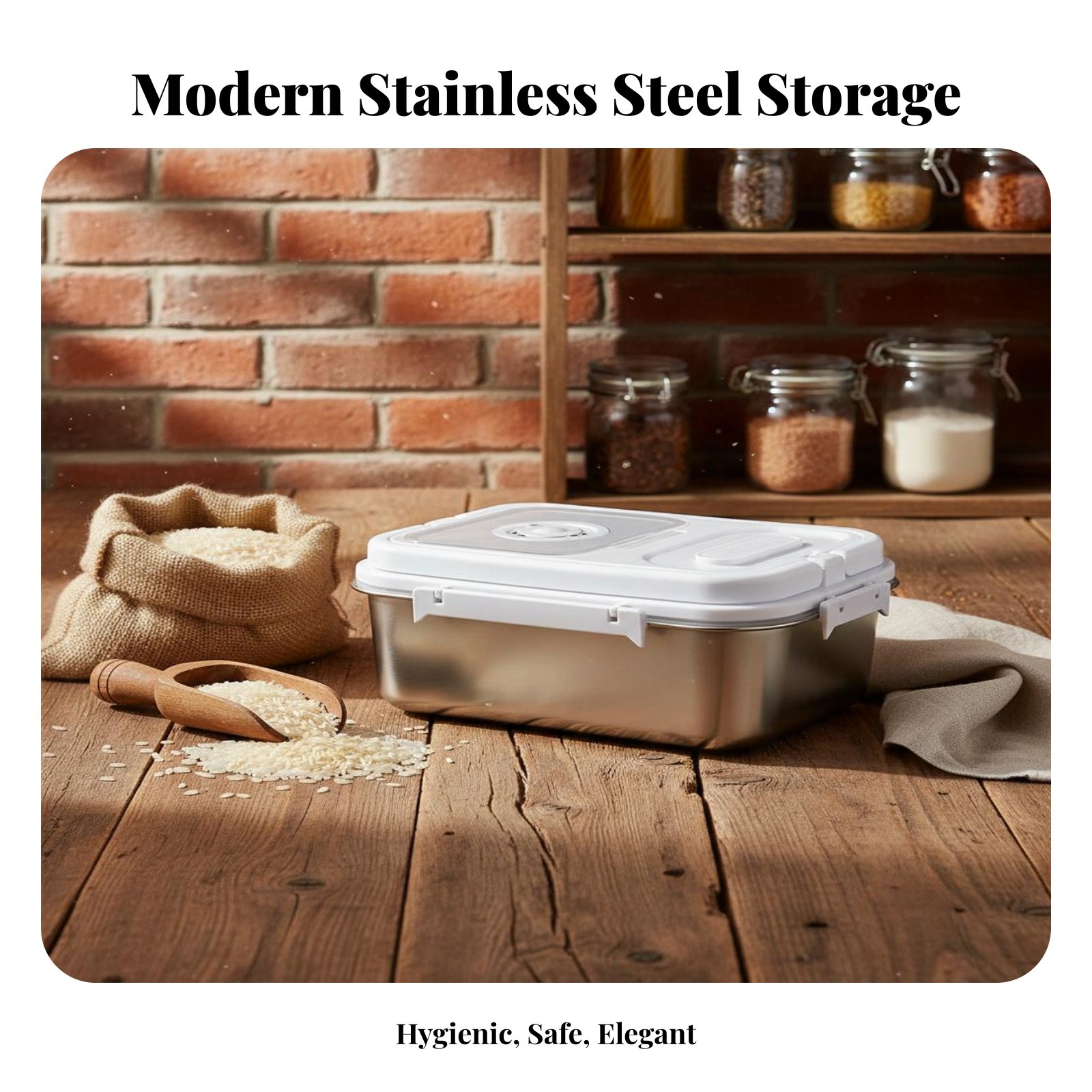 Stainless Steel Rice Bin Moist - Food Storage Box Stainless Steel recensie en prijs