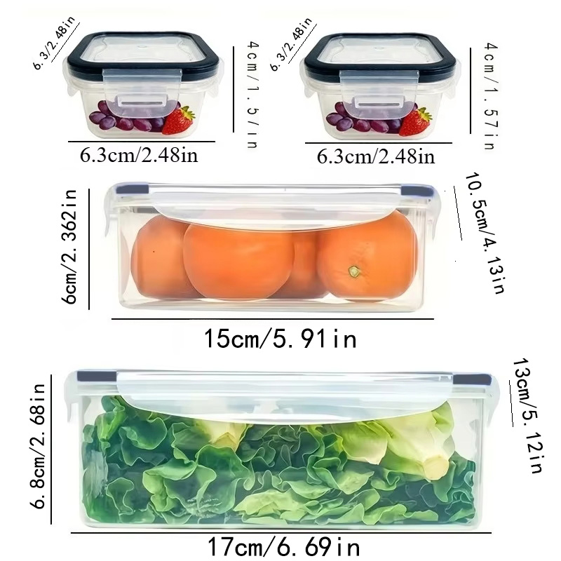 8Pcs Set Includes 4 Containers - Food Storage Design recensie en prijs