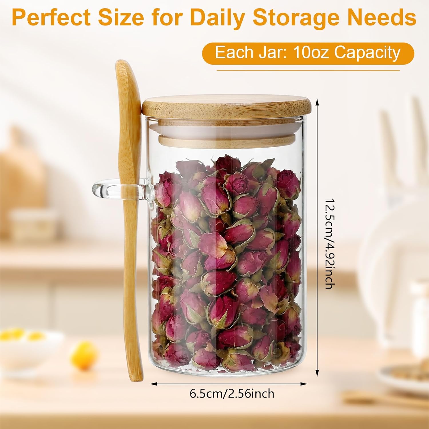 10 Pack Glass Jars with Bamboo - Food Storage Glass Containers recensie en prijs