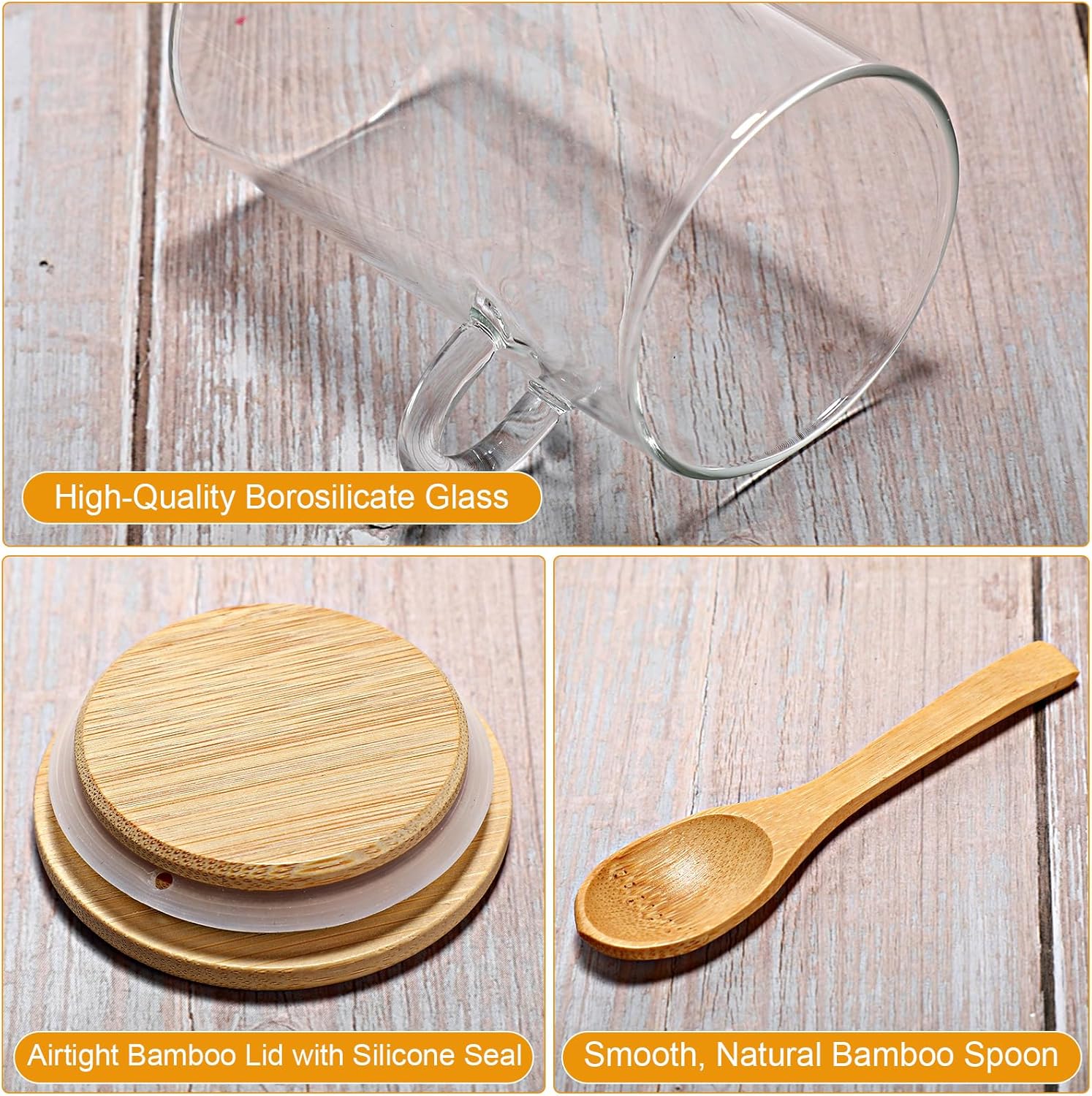 10 Pack Glass Jars with Bamboo - Food Storage Glass Containers recensie en prijs