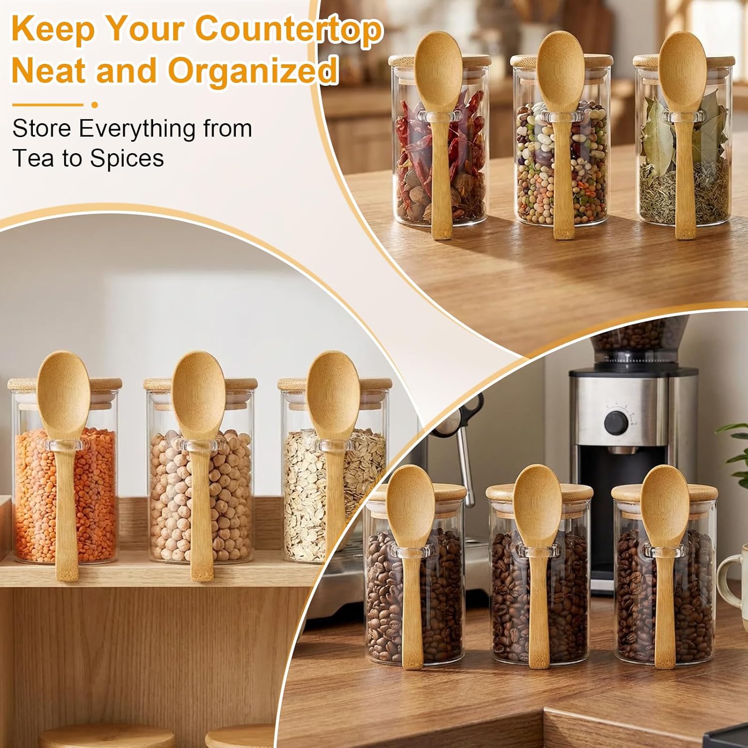 10 Pack Glass Jars with Bamboo - Food Storage Glass Containers recensie en prijs