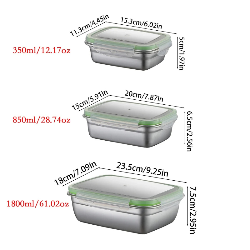 304 Stainless Steel Lunch Box  - Food Storage Box Stainless Steel recensie en prijs