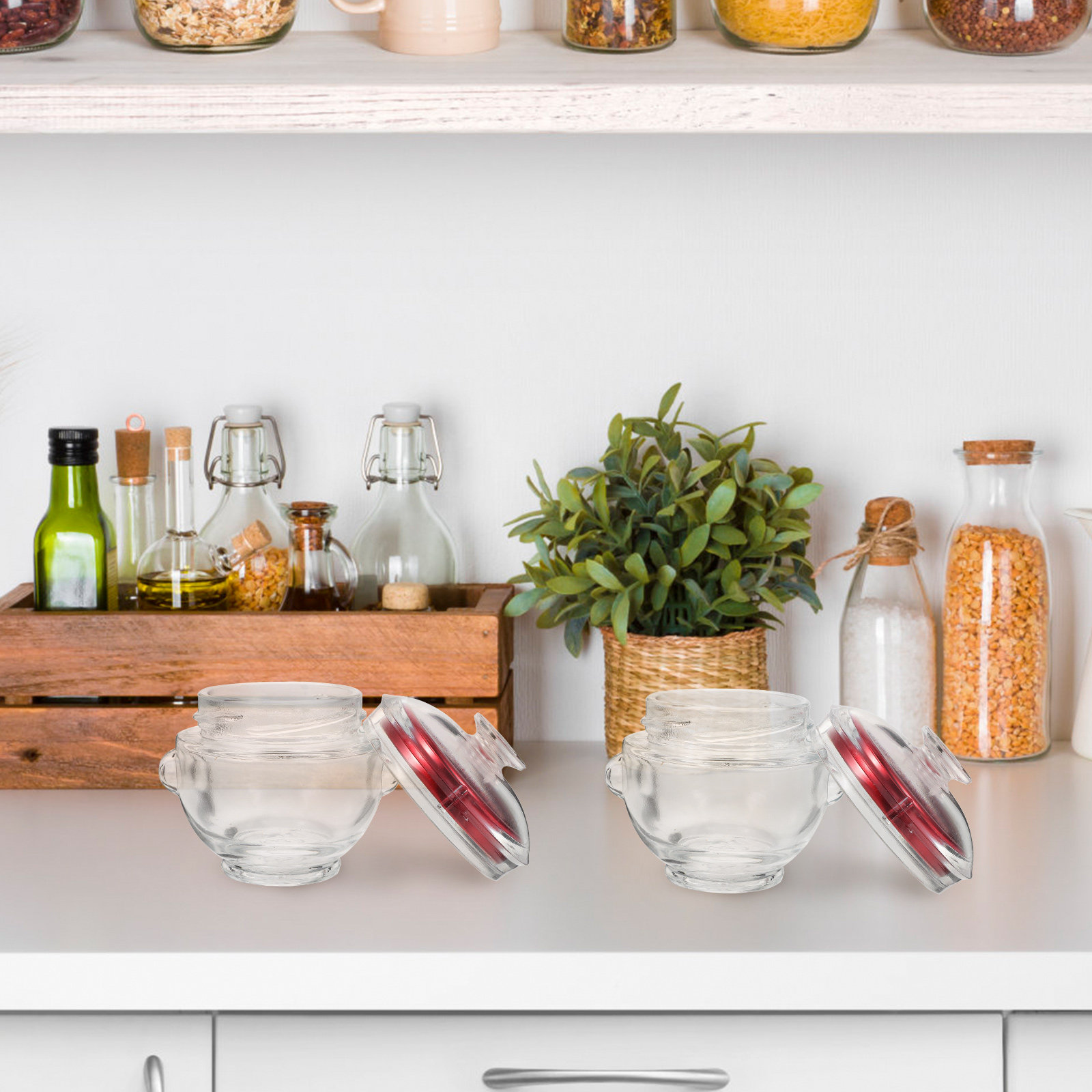 4Pcs Glass Cubilose Bottles Se - Food Storage Glass Containers recensie en prijs