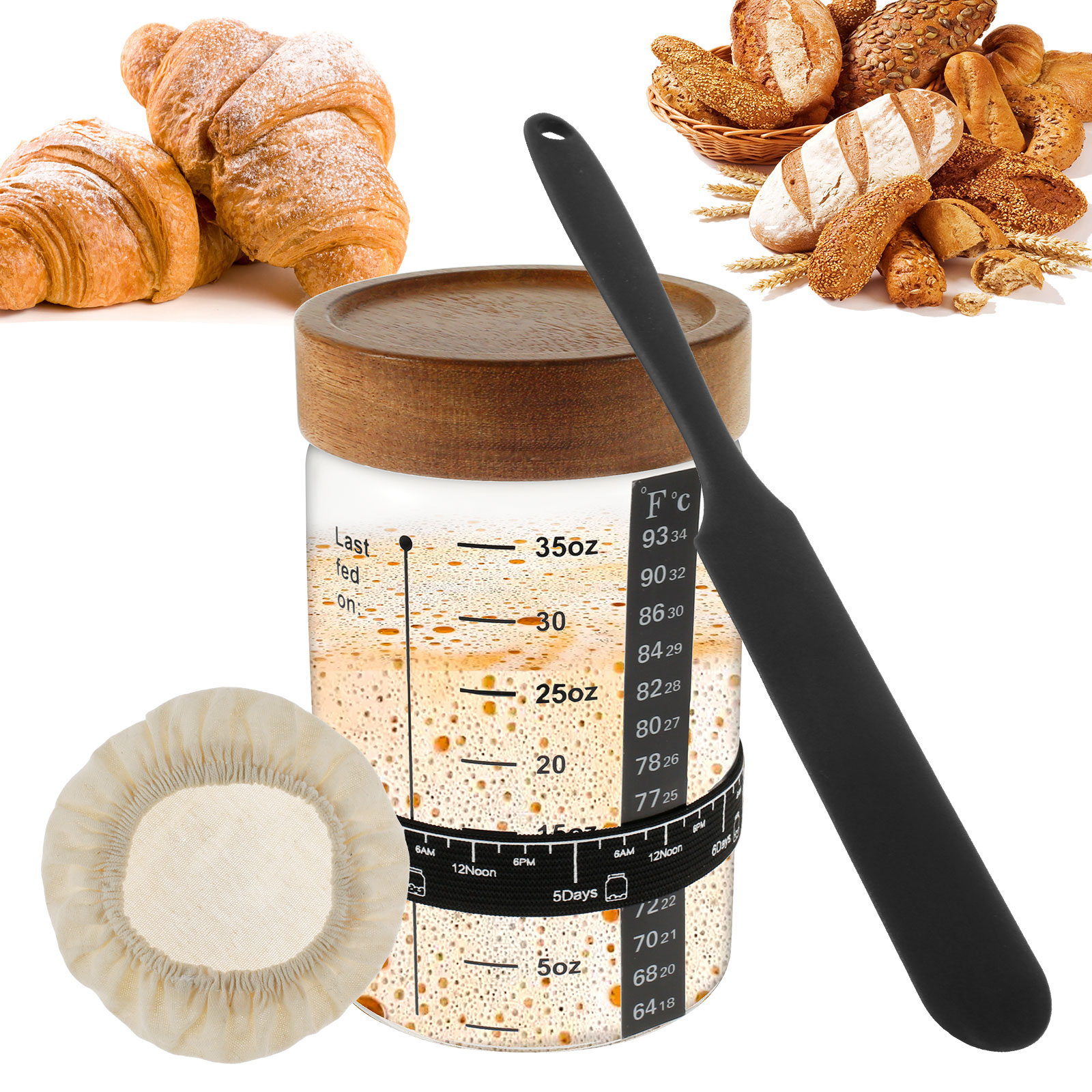 Sourdough Starter Jar Kit 1000 - Food Storage Tank recensie en prijs