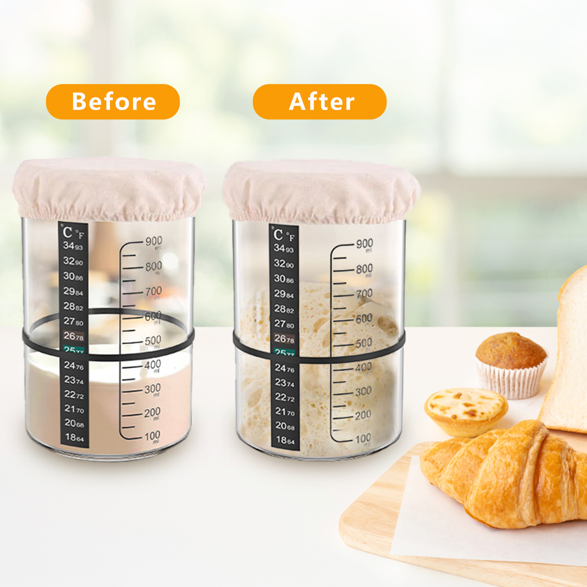 Sourdough Starter Jar Kit 1000 - Food Storage Tank recensie en prijs