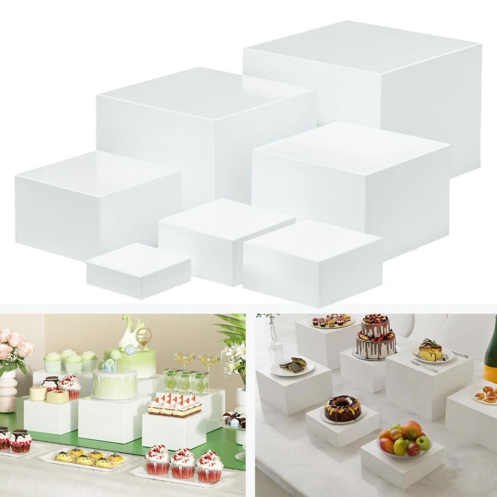 7 Pieces Acrylic Cube Display  - Food Storage Table recensie en prijs