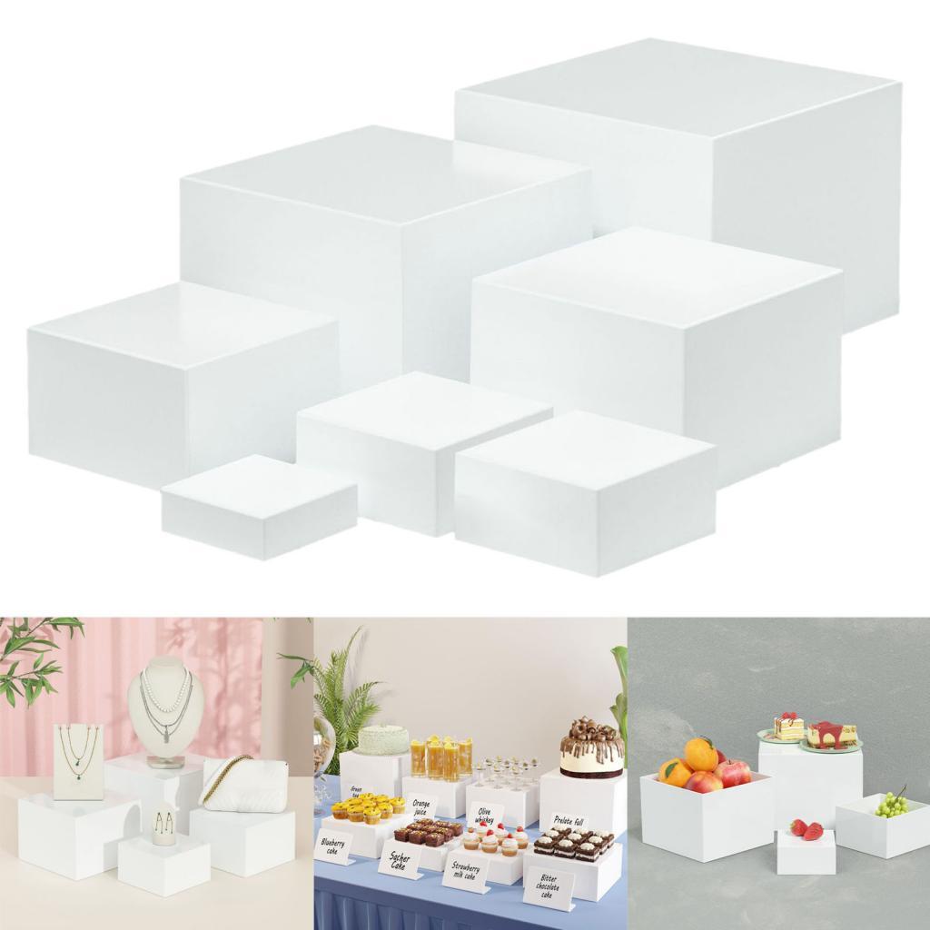 7 Pieces Acrylic Cube Display  - Food Storage Table recensie en prijs
