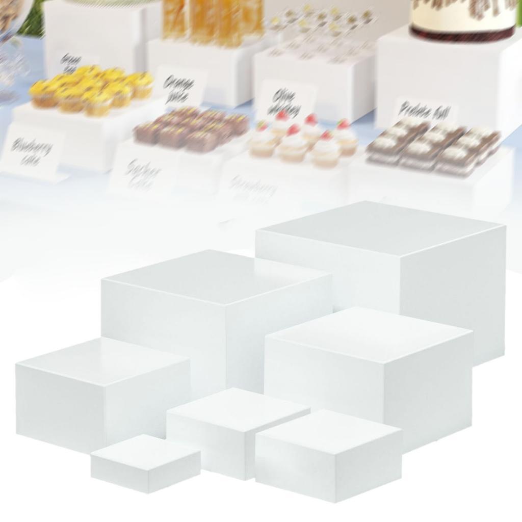 7 Pieces Acrylic Cube Display  - Food Storage Table recensie en prijs