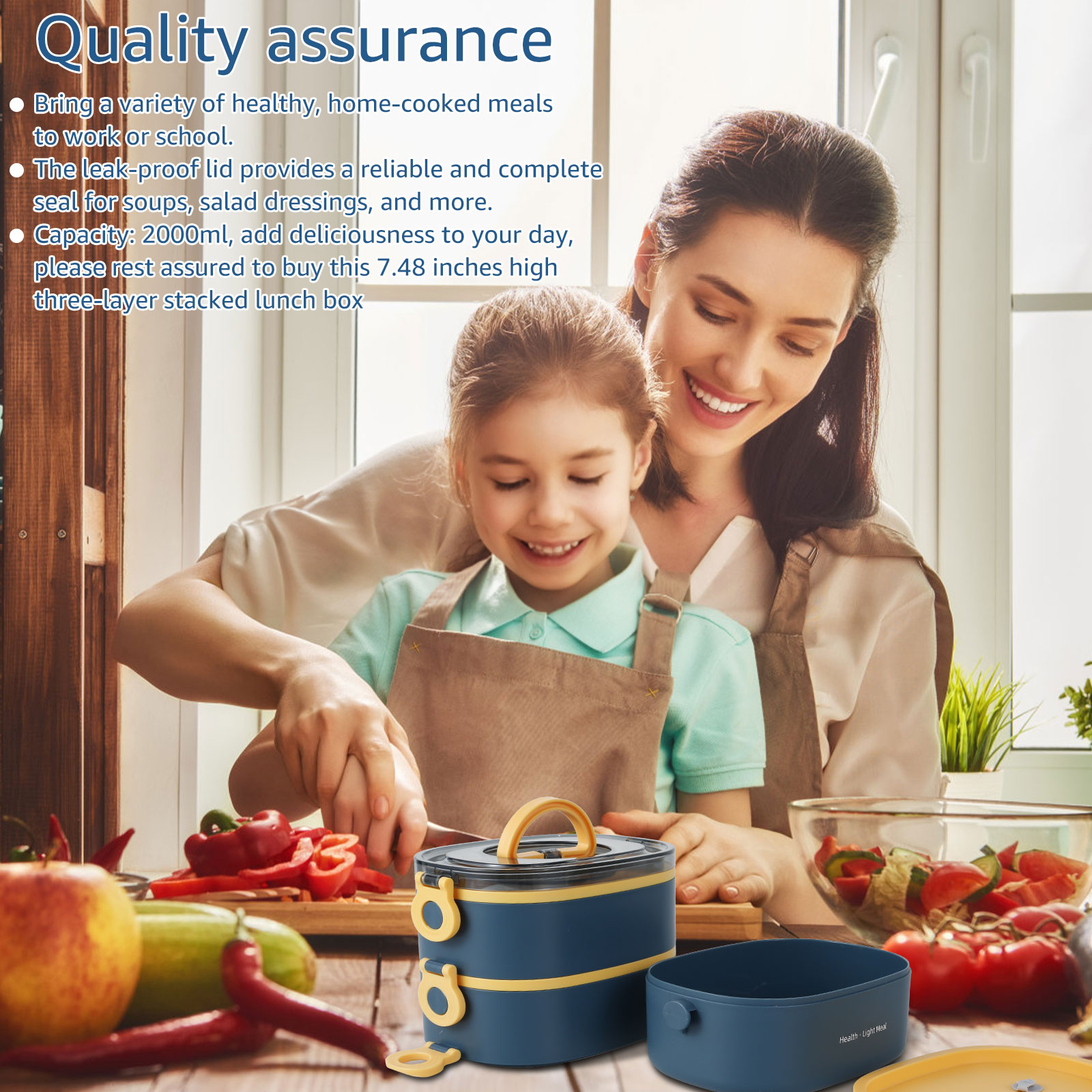 Portable adult lunch box 2000M - Food Storage To Keep Warm recensie en prijs