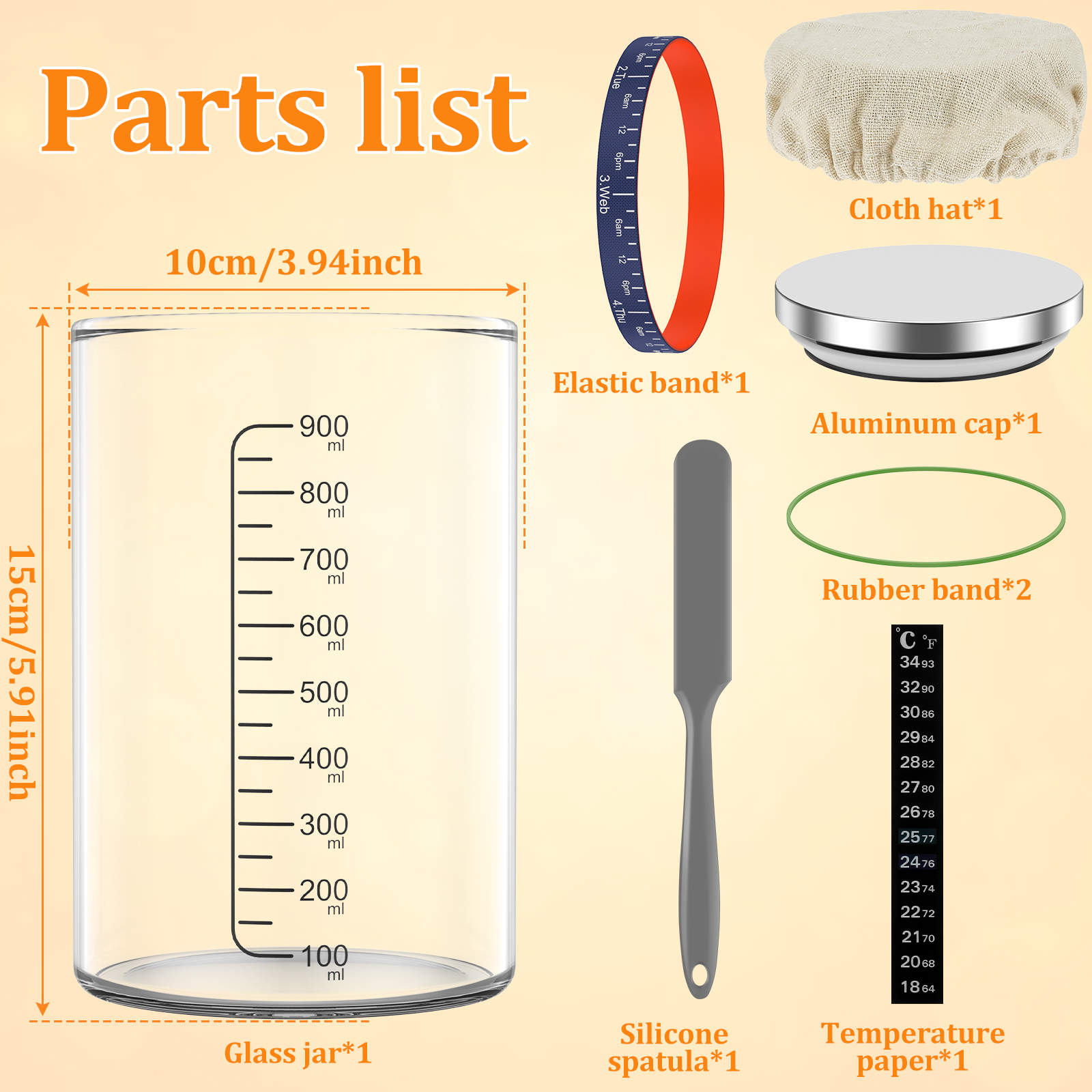 Sourdough Starter Jar Kit 900m - Food Storage Tank recensie en prijs