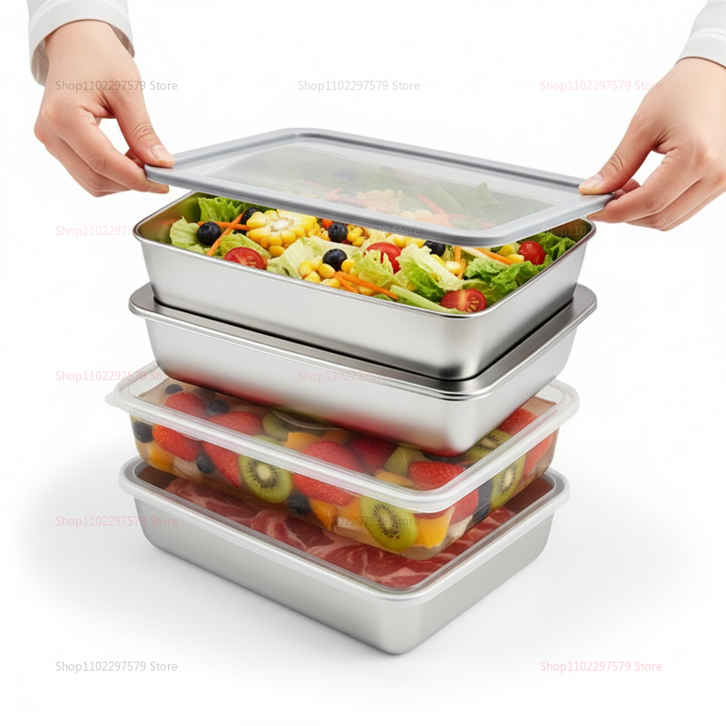 Plate Stainless Steel Food Con - Food Storage Box Stainless Steel recensie en prijs