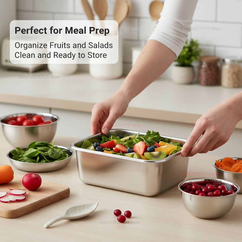 Plate Stainless Steel Food Con - Food Storage Box Stainless Steel recensie en prijs