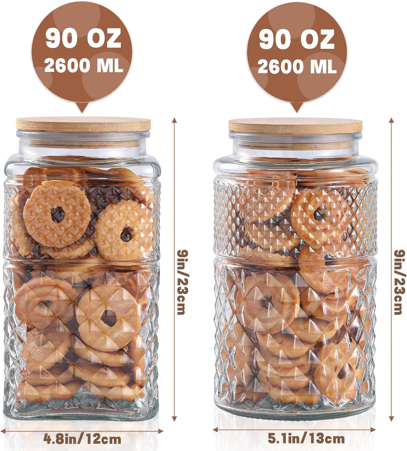 0.7Gallon/2600ml Glass Cookie  - Food Storage Glass Containers recensie en prijs