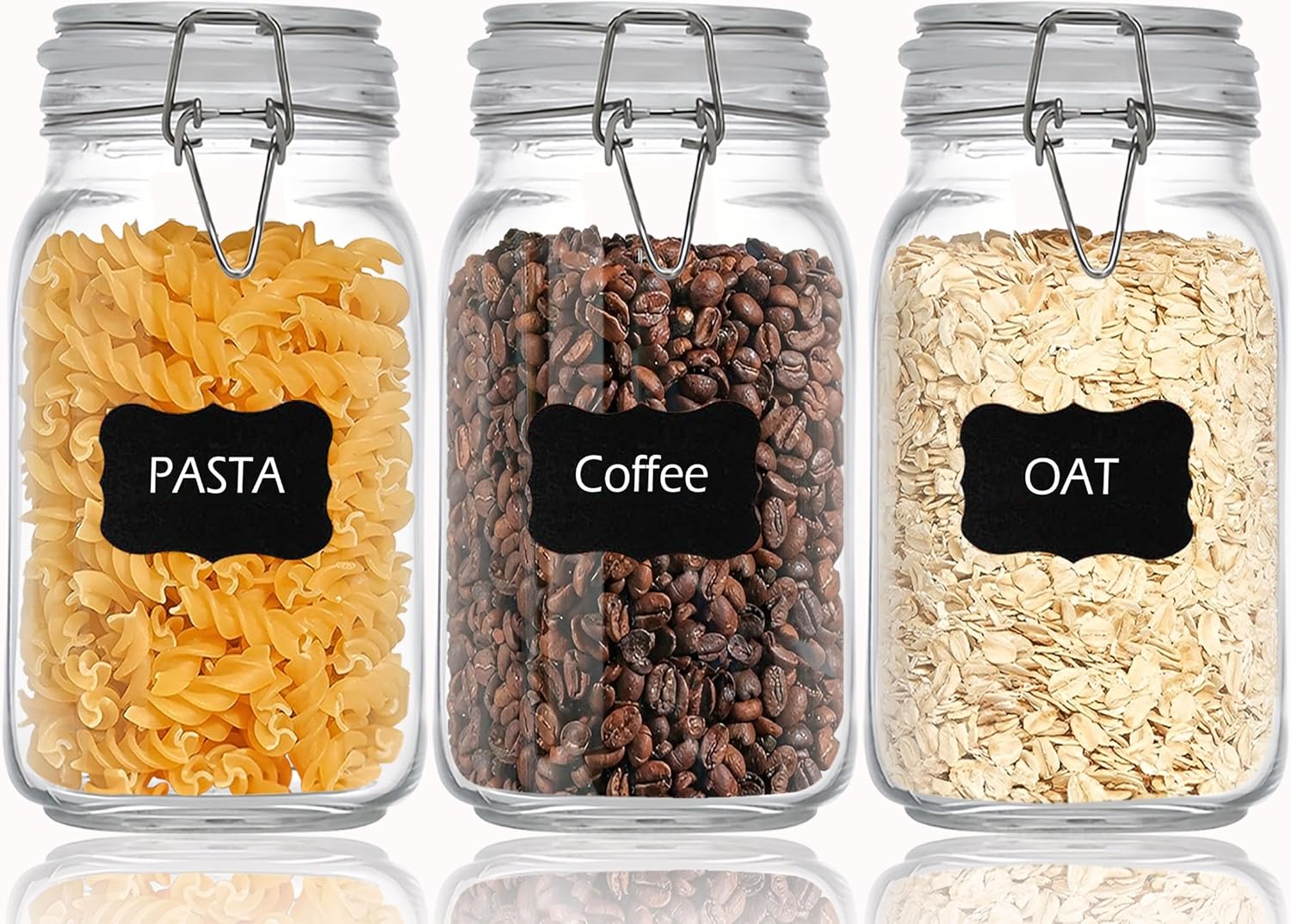 Clear Food Storage Jars 50oz S - Food Storage Pantry recensie en prijs