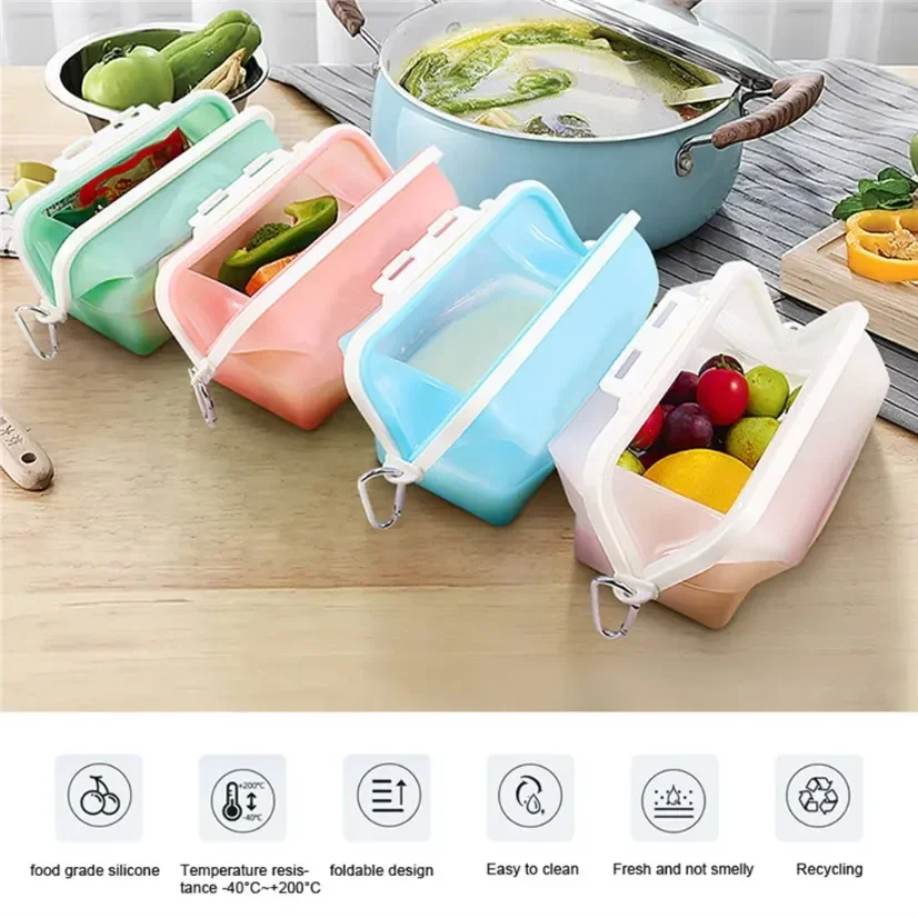 Silicone Travel Premium Reusab - Food Storage Reusable Bags recensie en prijs
