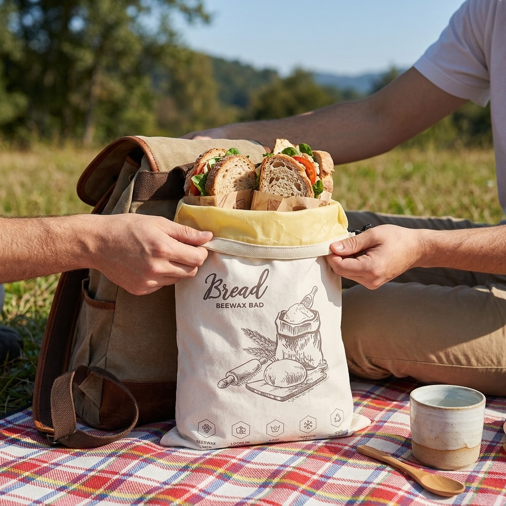 Reusable Beeswax Bread Bag wit - Food Storage Reusable Bags recensie en prijs