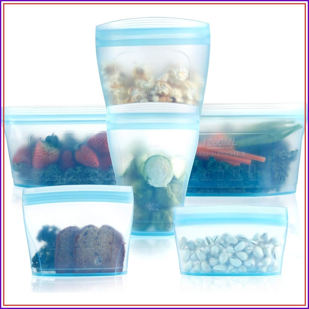 6 Pcs Reusable Silicone Food B - Food Storage Reusable Bags recensie en prijs
