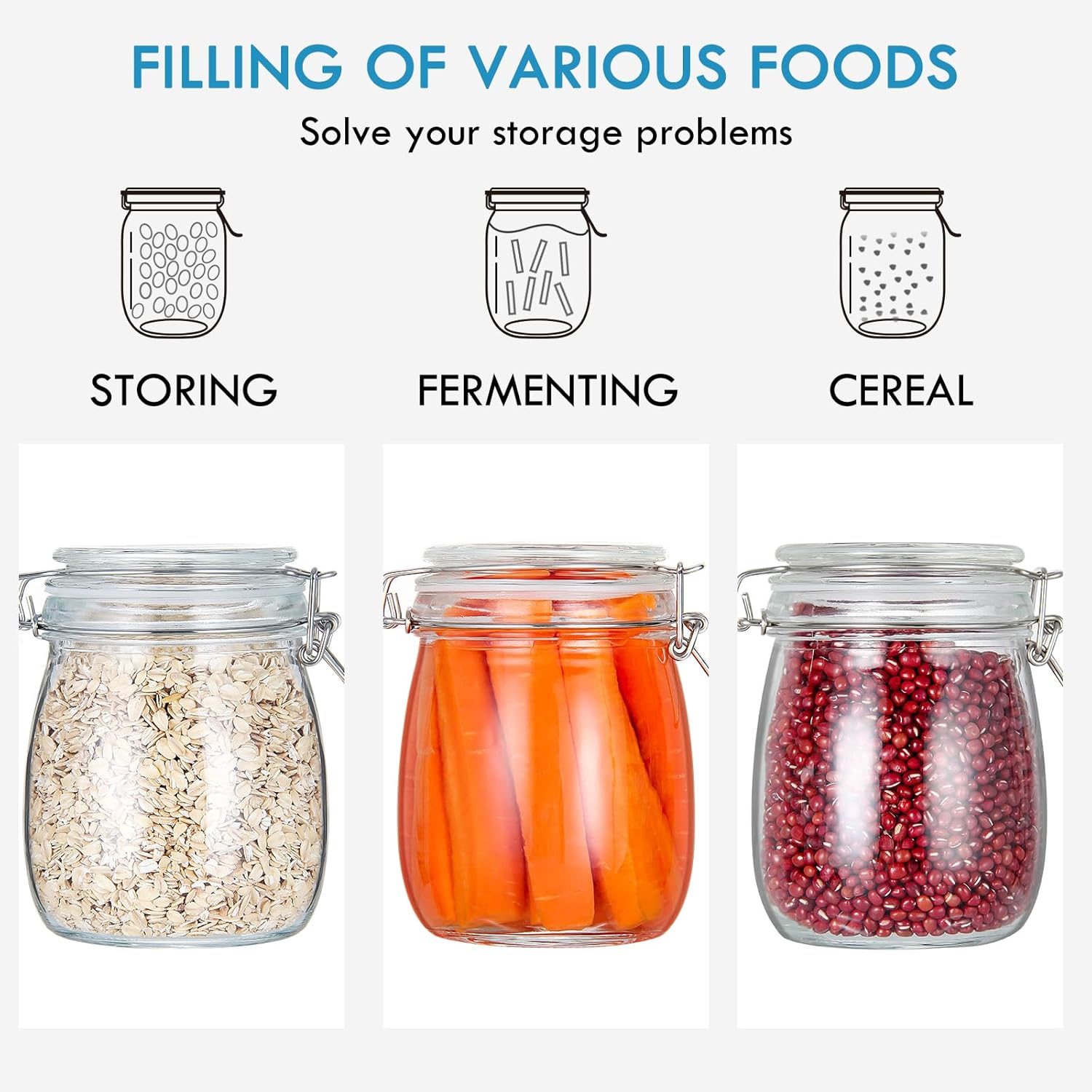 24oz Food Storage Canister Gla - Food Storage Glass Containers recensie en prijs