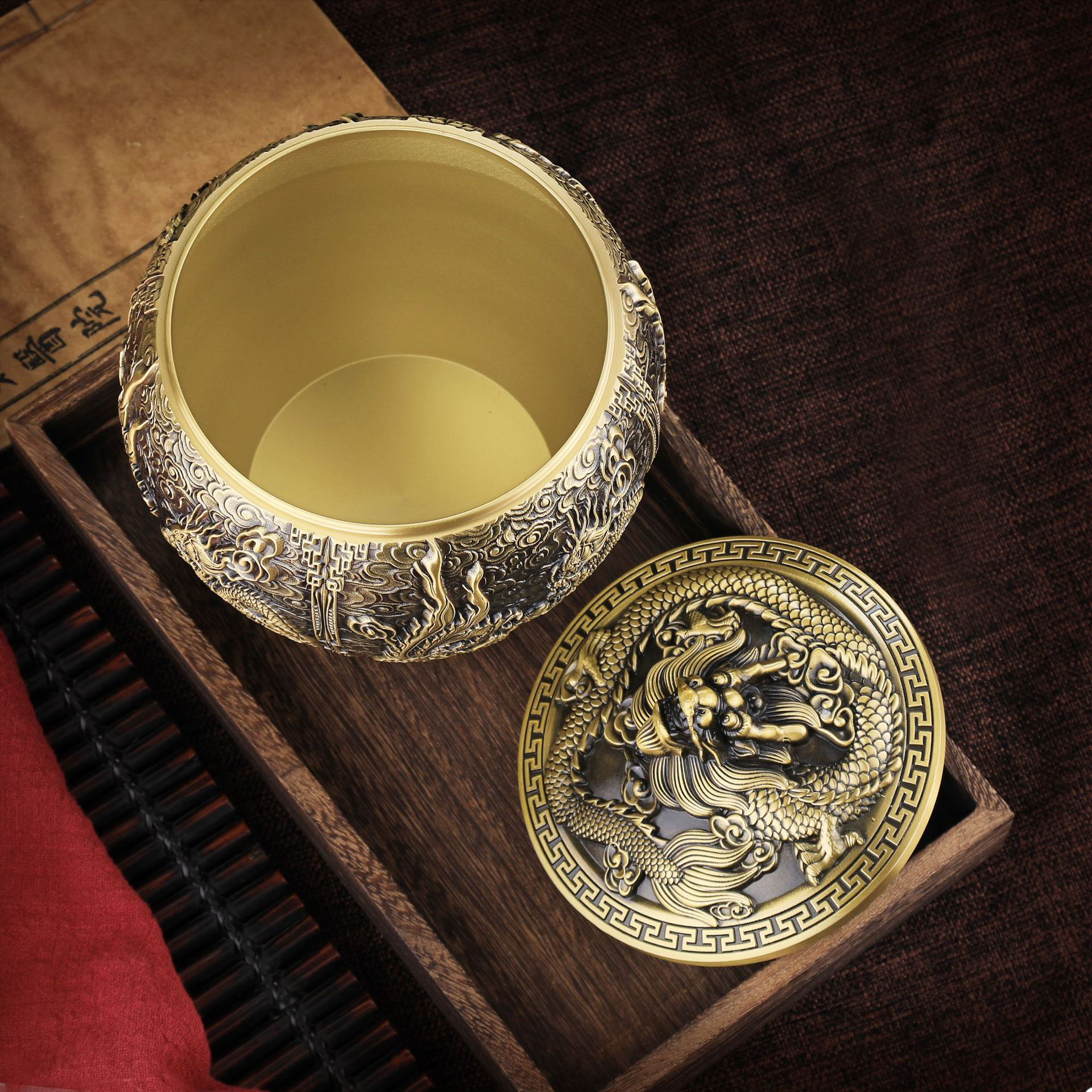 Retro Brass Tea Can Sugar and  - Food Storage Tank recensie en prijs