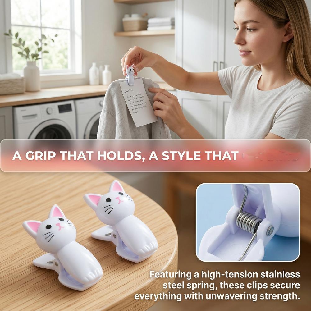 Cute Cat Shaped Bag Clips Reus - Food Storage Reusable Bags recensie en prijs