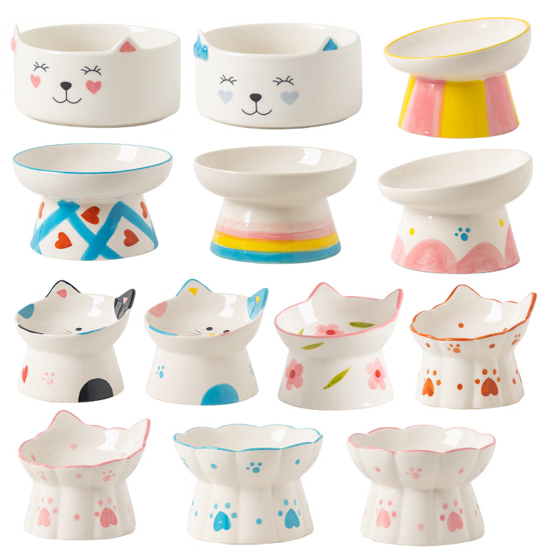 Cat Bowl Ceramic High Foot Obl - Food Storage Safety recensie en prijs