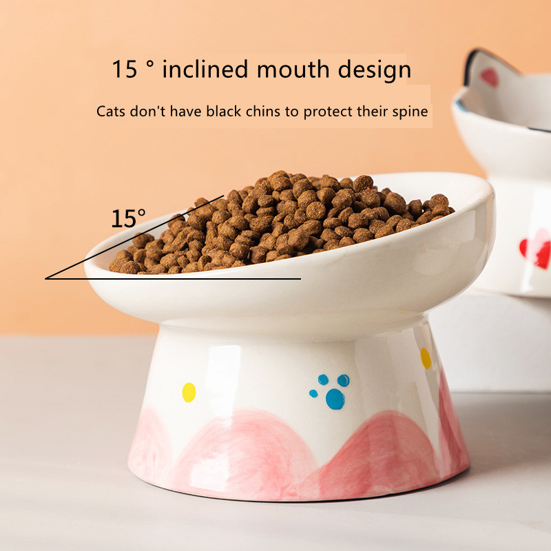 Cat Bowl Ceramic High Foot Obl - Food Storage Safety recensie en prijs