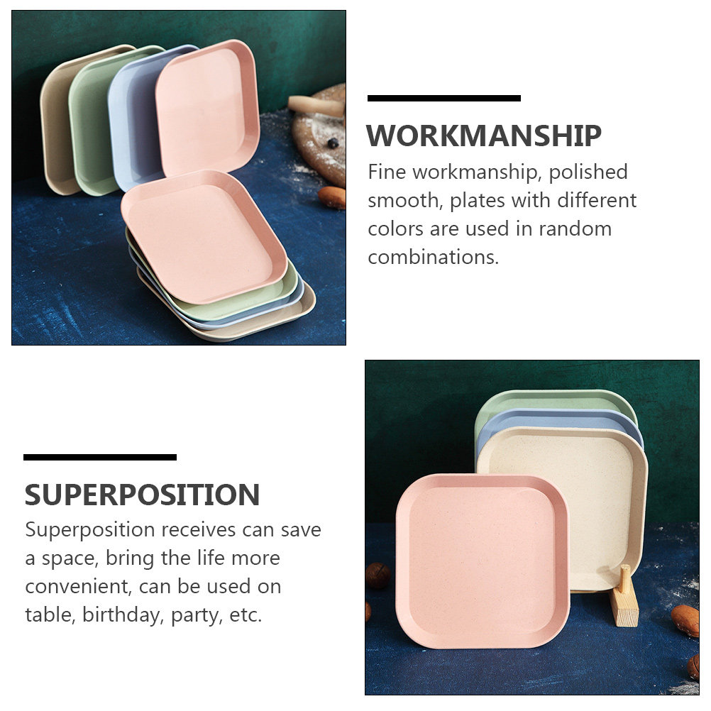 8Pcs Wheat Straw Storage Plate - Food Storage Table recensie en prijs