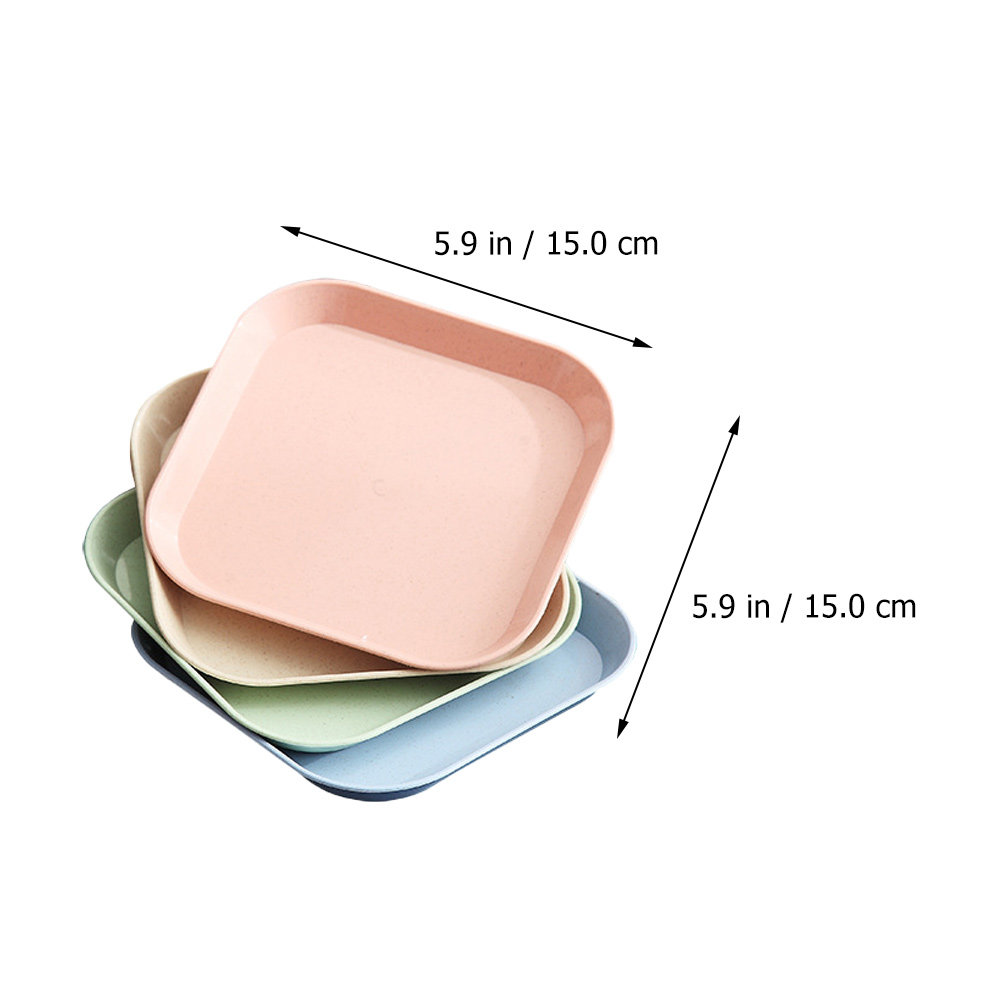 8Pcs Wheat Straw Storage Plate - Food Storage Table recensie en prijs