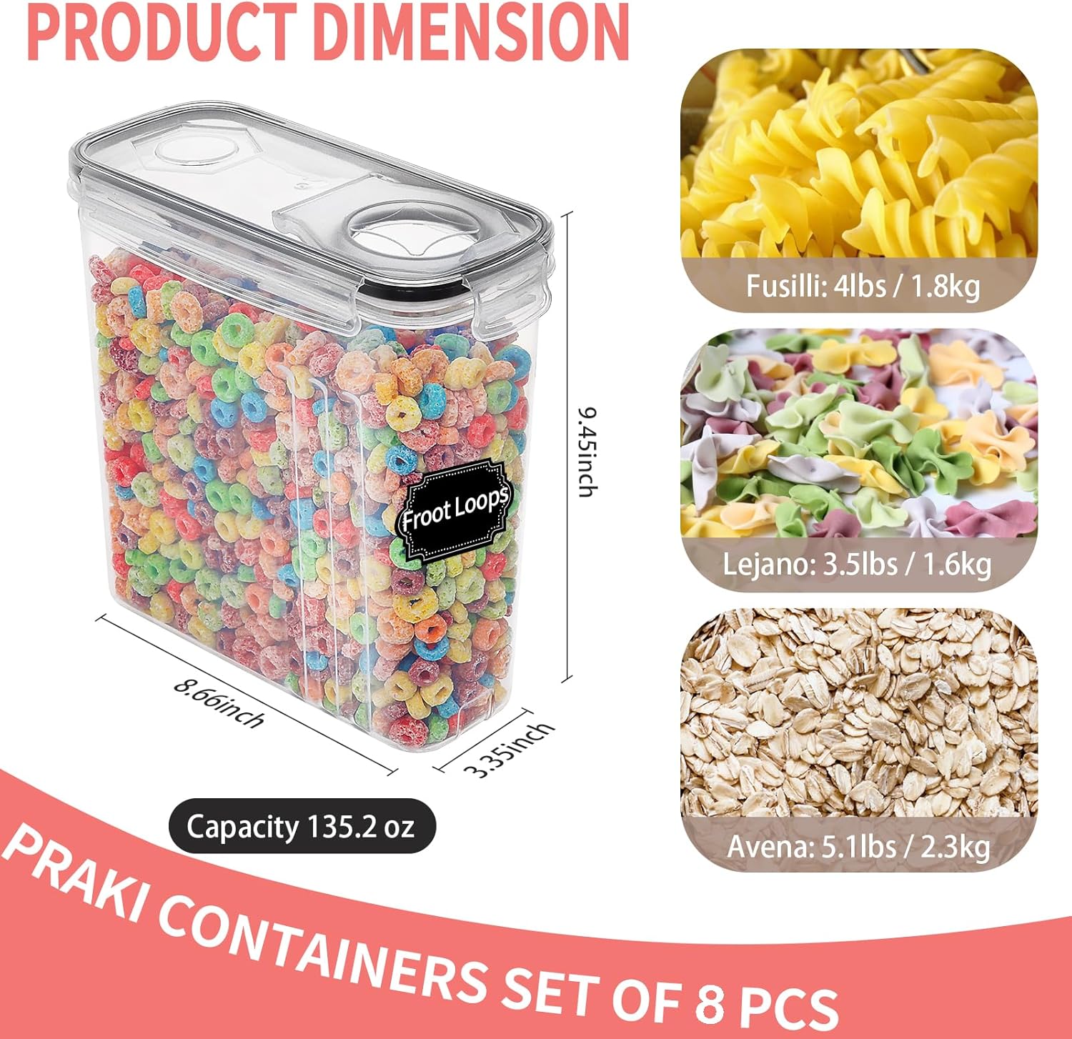 8-Piece Airtight Food Storage  - Food Storage Glass Containers recensie en prijs