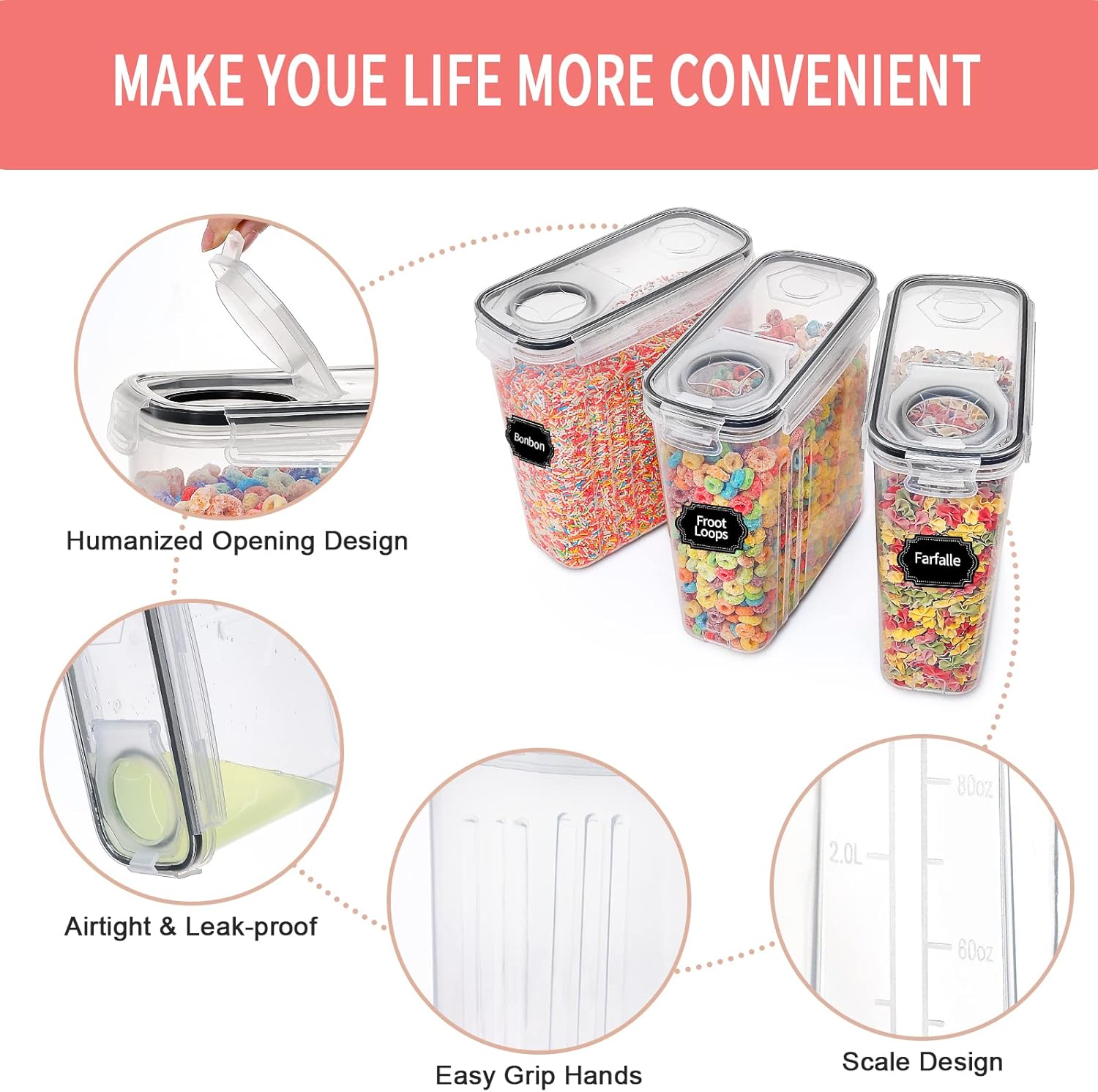 8-Piece Airtight Food Storage  - Food Storage Glass Containers recensie en prijs