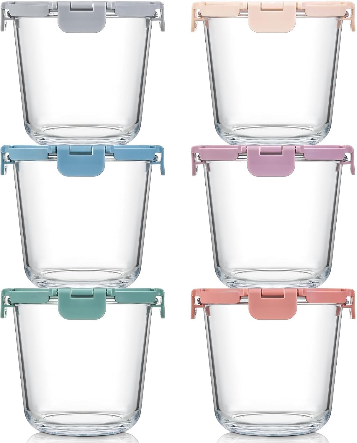 [UPGRADED LID] 6 Sets 3 Cup/24 - Food Storage Glass Containers recensie en prijs