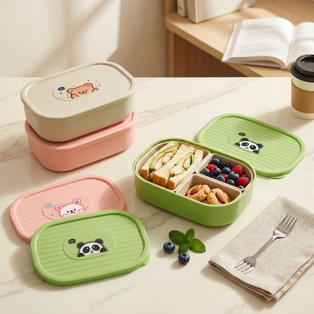 Cute Plastic Divided Lunch Box - Food Storage Safety recensie en prijs